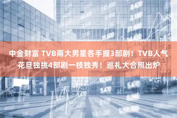 中金财富 TVB兩大男星各手握3部剧!TVB人气花旦独挑4部剧一枝独秀!巡礼大合照出炉