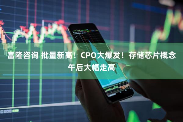 富隆咨询 批量新高！CPO大爆发！存储芯片概念午后大幅走高
