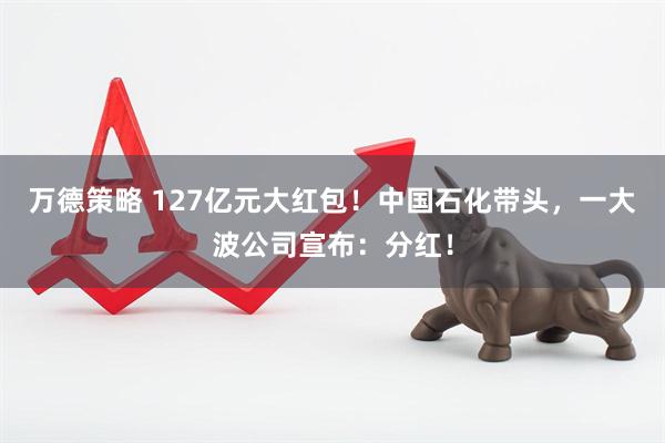 万德策略 127亿元大红包！中国石化带头，一大波公司宣布：分红！